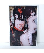 Chiori Kurumi Waifu Card Anime Silver Glitter Girl Wall Art Oversized Bo... - €19,60 EUR