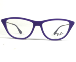 Ray-Ban Eyeglasses Frames RB7042 5470 Purple Silver Cat Eye Full Rim 54-... - $39.84