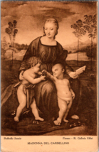 Postcard Madonna of the Goldfinch Raphael Florence Italy  5.5 x 3.5 inches - £4.60 GBP