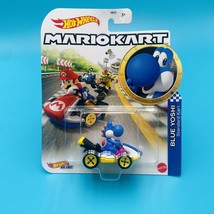 Mario Kart Blue Yoshi Diecast Standard Kart Mattel Hot Wheels - $13.22 CAD
