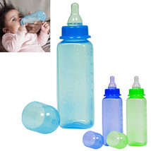 3 Pk Boy Baby Bottles Infant Feeding 8 Oz Leak Proof Babies Blue Feeder Bpa Free - £15.17 GBP