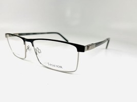 New SPEKTOR Eyewear SK-728 Black &amp; Silver Eyeglasses 60/17/155 - $460.40 MXN
