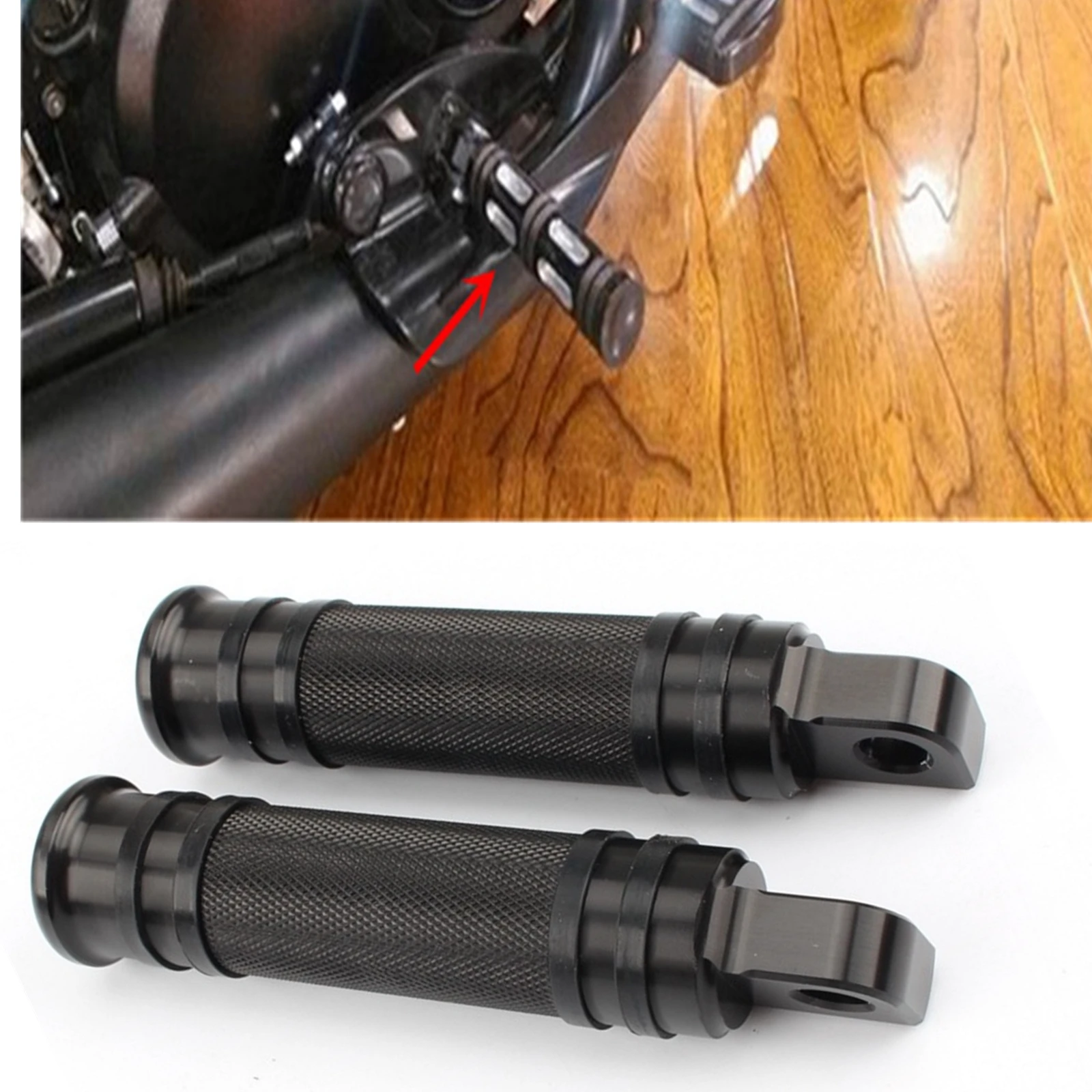 Motorbike Rear Pedal Foot Peg Footrest Footpegs For Harley Davidson Spor... - $35.26