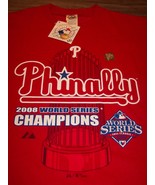 PHILADELPHIA PHILLIES PHINALLY MLB WORLD SERIES CHAMPIONS 08 T-Shirt LAR... - £19.71 GBP