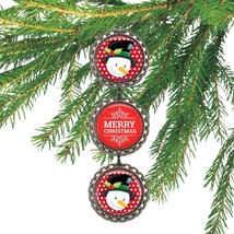 Merry Christmas SNOWMAN 3D Bottle Cap Christmas Ornament RED | Gift for ... - $132.91 MXN