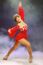 Dorothy Hamill 1984 Ice Skater Pose in Red Costume Olympic Champion 18x24 Poster - $23.99