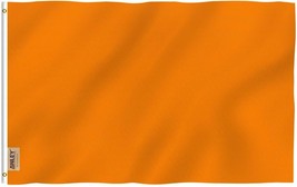 ANLEY Fly Breeze 3x5 Foot Solid Orange Flag  - Plain Orange Flags Polyester - £8.06 GBP