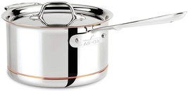 All-Clad 4-QT Copper Core 5-Ply Bonded Dishwasher Safe Sauce Pan w/Lid - £168.40 GBP