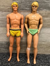 Lot of 2 Vintage 1968 Mattel Ken Dolls Made in Hong Kong 1088-0500 *READ* - £20.25 GBP