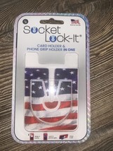 Socket Lock-It Card holder &amp; Grip holder in one Made in USA hold up to 3... - £3.98 GBP