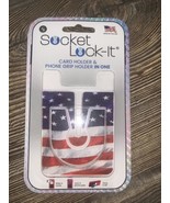 Socket Lock-It Card holder &amp; Grip holder in one Made in USA hold up to 3... - £3.99 GBP
