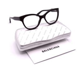 New Balenciaga BB0213O 001 Black Authentic Eyeglasses Frame Rx 53-17 - $266.48