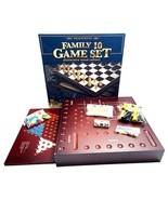 MINT Tradition Family Games Set of 10-Games, w/Distinctive Wood Cabinet. - $29.65