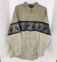 Vintage Panhandle Slim Long Sleeve Pearl Snap Western Cowboy Shirt Mens XXL - £30.85 GBP