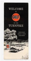 Welcome to Gulf on the Pennsylvania Turnpike Brochure with Map 1950&#39;s - £21.79 GBP