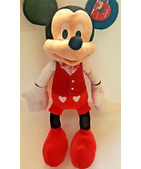 Disney Valentine&#39;s Day Large Mickey Mouse Plush Stuffed Animal - £24.05 GBP