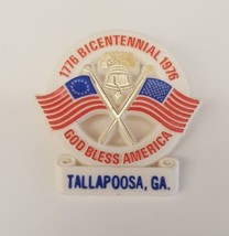 Tallapoosa Georgia Vintage Plastic Souvenir Lapel Hat Pin America&#39;s Bice... - £15.38 GBP