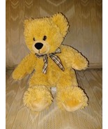 Animal Alley Geoffrey Teddy Bear Plush 10&quot; Plaid Bow Brown Beige Toys R ... - $21.78