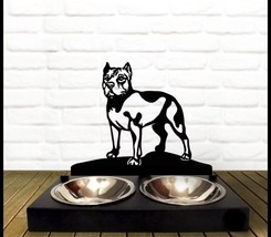 Bowl Stand,Personalized Dog Bowl, American Staffordshire Terrier Dog Breed,Custo - £80.98 GBP