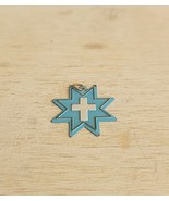 Vintage Religious Charm Pendant Geometric Crucifix Cross 1960 - $27.56 CAD