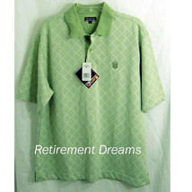 Monterey Club Men s polo shirt size L green Moisture Wick NEW - £15.73 GBP