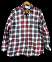 Vermont Country Store Flannel Shirt Size Large Womens Stewart Tartan Plaid Check - £36.37 GBP