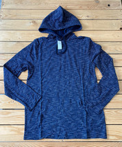 old navy NWT men’s striped pullover hoodie shirt size M blue White N5 - £15.96 GBP