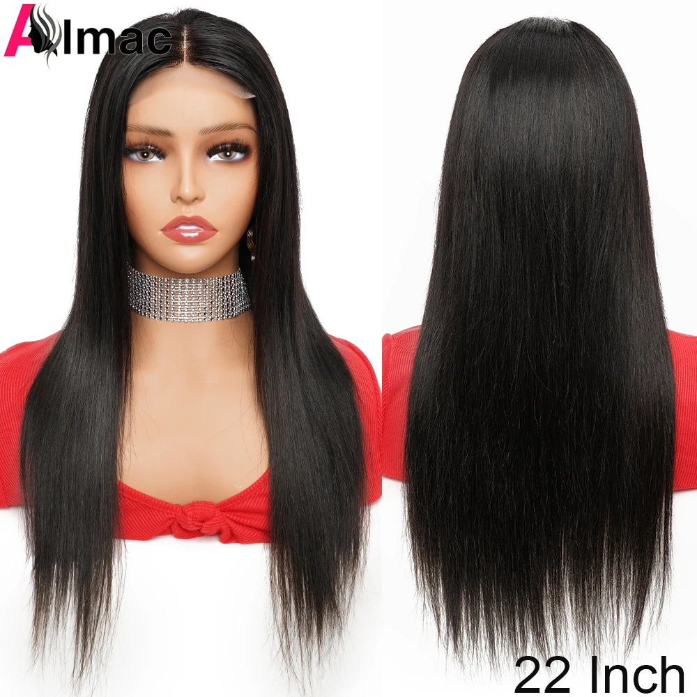 30 Inch 13x4 Bone Straight Lace Front Wig Indian Remy Transparent Lace Frontal - £28.90 GBP+