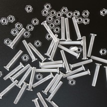 50x Countersunk Screw Nuts &amp; bolts Transparent Clear Plastic Acrylic M2 ... - £19.90 GBP
