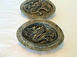 VTG Large Hand-Carved Soapstone Dragon &amp; Clamshell Paperweight or Decorative - £58.72 GBP