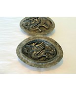 VTG Large Hand-Carved Soapstone Dragon &amp; Clamshell Paperweight or Decora... - $74.25