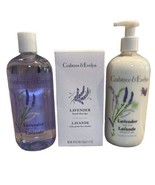 Crabtree Evelyn Lavender Bath &amp; Shower Gel, Body Lotion 16.9 oz. &amp;Hand T... - £40.40 GBP