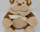 Baby Adventure Brown Cream Tan Monkey 9&quot; Stuffed Animal Plush with Rattle - $24.74