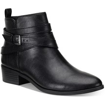 Sun + Stone Women Moto Style Ankle Booties Saandis Size US 5.5M Black Smooth - £37.41 GBP