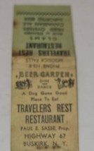 Travelers Best Restaurant Beer Garden Matchcover Buskirk New York NY Used  - £6.15 GBP