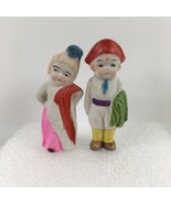 Vintage Frozen Charlotte Penny Doll Set Bisque Figurines Spanish Spain C... - £27.34 GBP