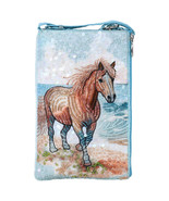 Horse Rise &amp; Shine 847 Beaded Club Bag Evening Clutch Purse w/ Shoulder ... - $47.45 CAD