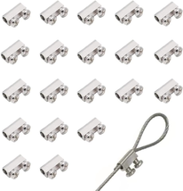 20Pcs Upgraded Wire Rope Cable Clamps Single/Hole Cable Clamps（3.0Mm Line Hole） - £9.65 GBP