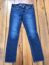 American Eagle Womens Faded Dark Wash Stretch Skinny Blue Jeans 4 31 x 31 - $26.99