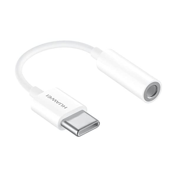 Huawei USB-C to 3.5 mm Earphone Jack Adapter, CM20, white  - $12.00