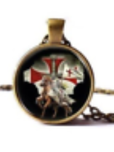 Knights Templar Necklace - Knight on Horse  - £8.78 GBP
