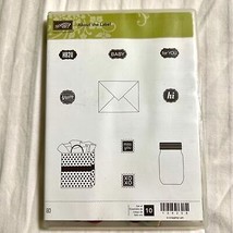Stampin Up! About the Label Retired Stamp Set Rubber - £25.54 GBP