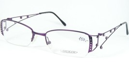 Ogami BUDO COL.4 Lila Brille Brillengestell W/Kristalle 52-18-130mm Italien - £60.27 GBP