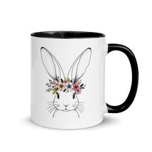 Funny Easter Day Mug - Bunny Face With Cute Easter Rabbit Floral Mug wit... - £13.72 GBP+