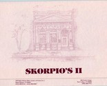 Skorpio&#39;s II Menu Santa Monica California &amp; Fort Collins Colorado 1980&#39;s - $27.72