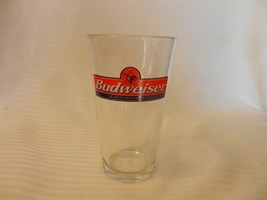 Budweiser King Of Beers Beer Pint Glass Clear 5.75&quot; Tall with logo - £23.98 GBP