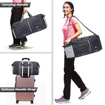 Durable Nylon Travel Bag Women Men Large Capacity Folding Weekend Duffle Bag - £40.26 GBP