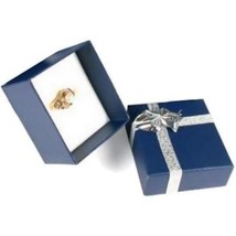 Blue Bow-Tie Jewelry Ring Gift Box Filled with Flocked White Foam Kit 28... - £119.99 GBP