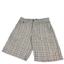 Banana Republic Men&#39;s Plaid Cotton Shorts Size 35 Beige &amp; Gray - £13.82 GBP