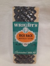 NIP Cotton Vintage Wright&#39;s Trims Medium Rick Rack Sewing Trim 3 Yds ~ D... - $5.89